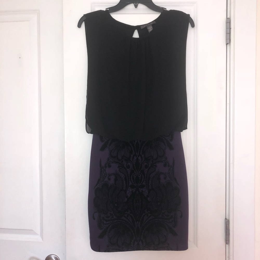 Blouson, mini cocktail dress